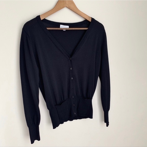 JOSEPH A. Boyfriend Button Up V-Neck Cardigan - Picture 2 of 6